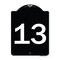 Signmission Sign with Number 13 Heavy-Gauge Aluminum Architectural Sign, 24" x 18", BW-1824-22909 A-DES-BW-1824-22909 - alternate 1